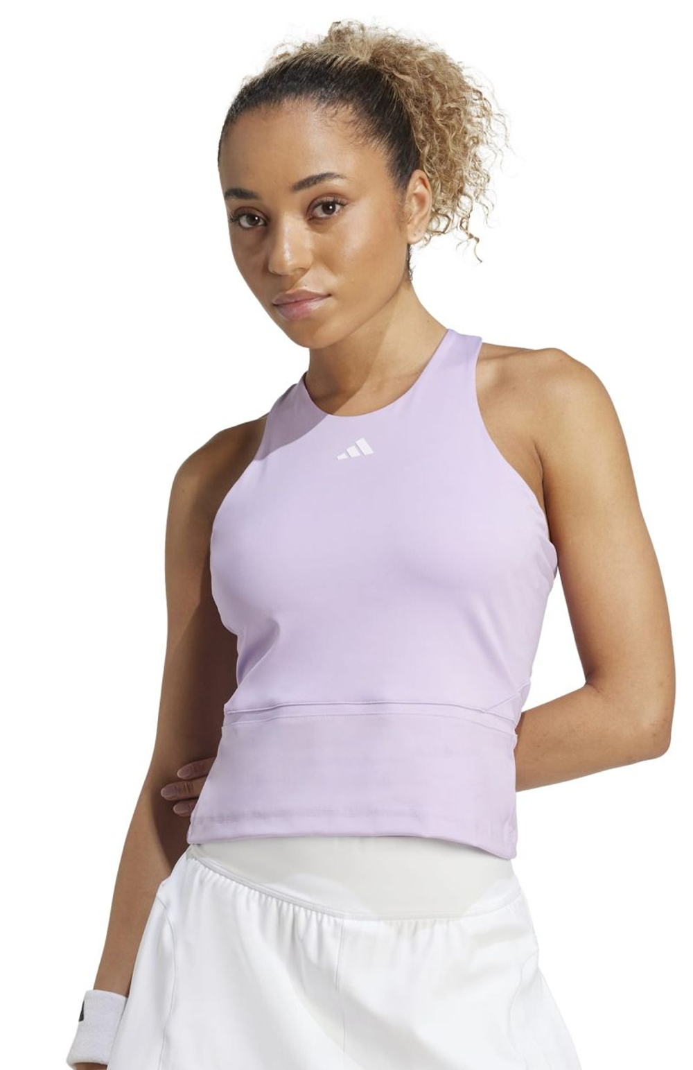 Женский теннисный топ Adidas Climacool Mid-Length Y-Tank — powder plum
