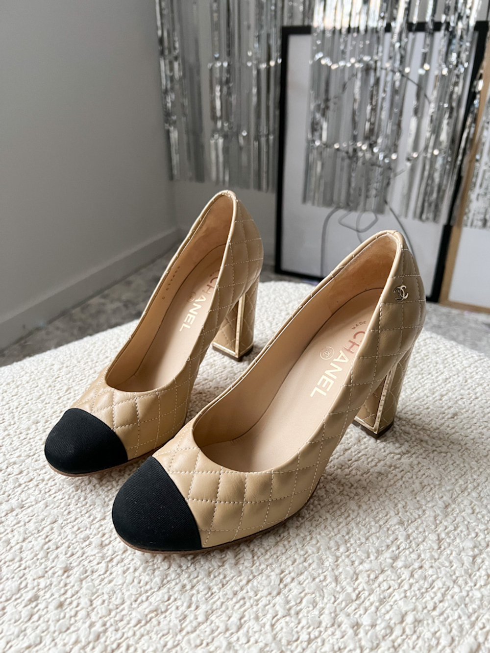 Кожаные туфли Chanel, 37,5