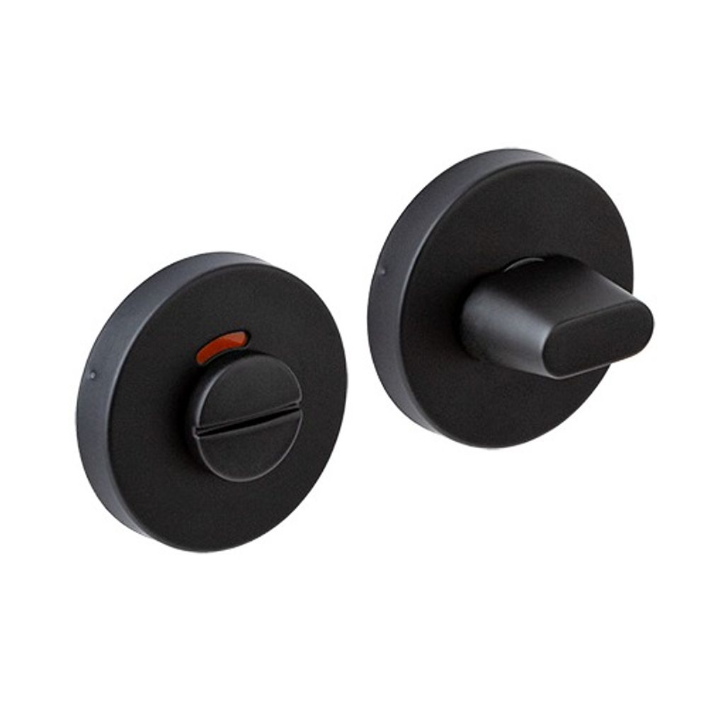 Фиксатор с индикатором занятости APECS WC-0206-INOX/201-BLM черный матовый