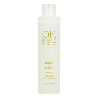 Обновляющий увлажняющий тонер с АНА PНА кислотами и ниацинамидом OK BEAUTY REDUCE & CONTROL AHA PHA REFINING BALANCING TONER