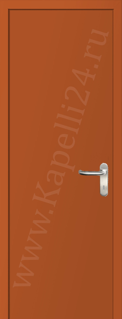 Дверь влагостойкая пластиковая KAPELLI multicolor ДГ RAL 2010 Сигнальный оранжевый + коробка