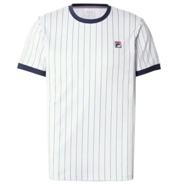 Мужская теннисная футболка Fila BB1 Stripes - white/stripes