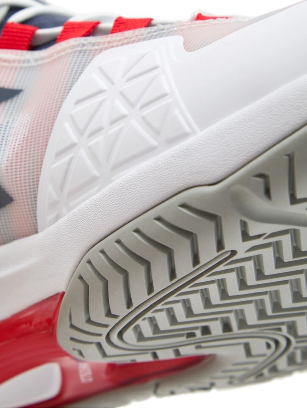 Мужские теннисные кроссовки Diadora Speed Blushield Fly 4 + AG - white/blue corsair/fiery red