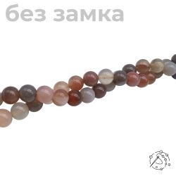 Нить бусин агат серый 10 мм