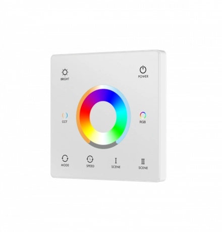 Donel, RGB+CCT настенный пульт дистанционного управления, 1 зона, Белый, зона охвата 30м, серия:DN8