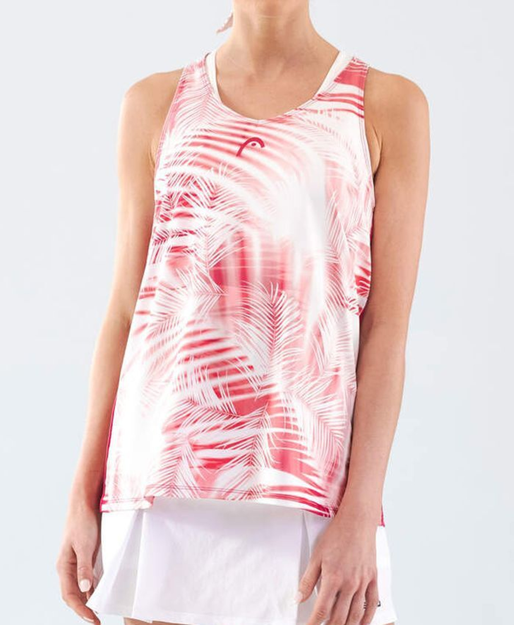 Женский топ теннисный Head Agility Tech Tank Top - mulberry/print vision