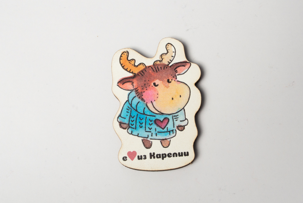 Магниты деревянные «Тёплая Карелия» (в ассортименте)