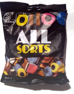 Лакрица ассорти Malaco OLLO All Sorts 250 г (из Финляндии)