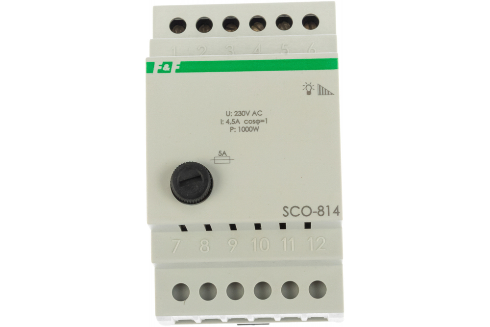 Регулятор освещенности (диммер) SCO-814 230В 4.5А IP20 (для ламп накал. мощностью до 1000Вт)