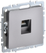 BRITE Розетка компьютерная RJ45 кат.5E РК10-БрС сталь IEK