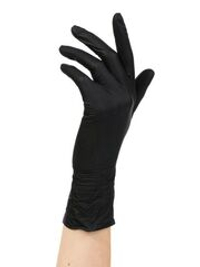 Adele nitrile gloves black M/Adele нитриловые перчатки черные M, 50пар