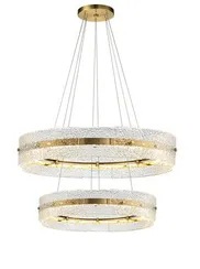 Люстра подвесная светодиодная NewRgy 82071-600+1000 COPPER GD, 60 Вт, золотая