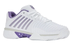 Женские теннисные кроссовки K-Swiss Express Light 3 Clay - white/purple haze/lunar rock