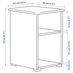 IKEA SKRUVBY  (ИКЕА СКРУВБИ)  -  Столик - белый 40х32 см