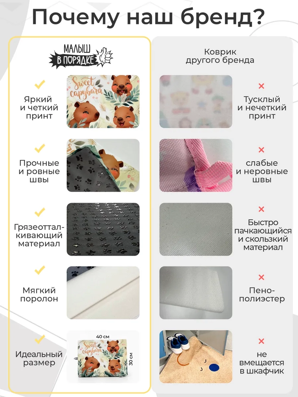 Коврик в садик для переобувания