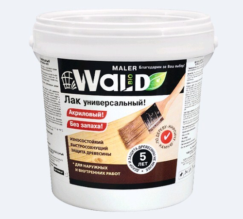 Лак акриловый универс. глянцевый  WALD  1л   РАДУГА