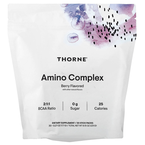 Thorne, аминокислотный комплекс, со вкусом ягод, 30 пакетиков по 7,7 г (0,27 унции)
