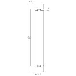 Ручка-скоба FUARO PH-22-25/825-INOX нержавейка 304 /39045/