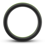 Черно-зеленое эрекционное кольцо Silicone Go Pro Cock Ring (Цвет: черный с зеленым)