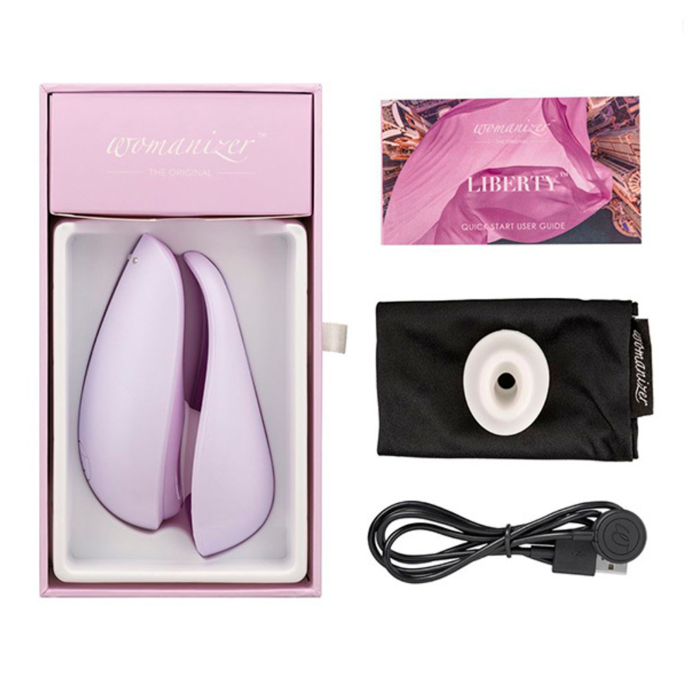 Сиреневый бесконтактный клиторальный стимулятор 10,4см Womanizer Liberty Clitoral Stimulator Lilac WZ11HC0200