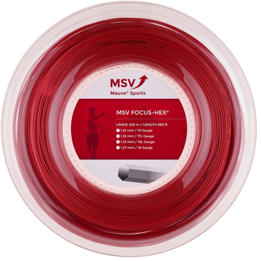 Теннисные струны MSV Focus Hex (200 m) - красный