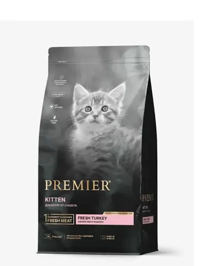 PREMIER Корм для котят свежая индейка 8 кг