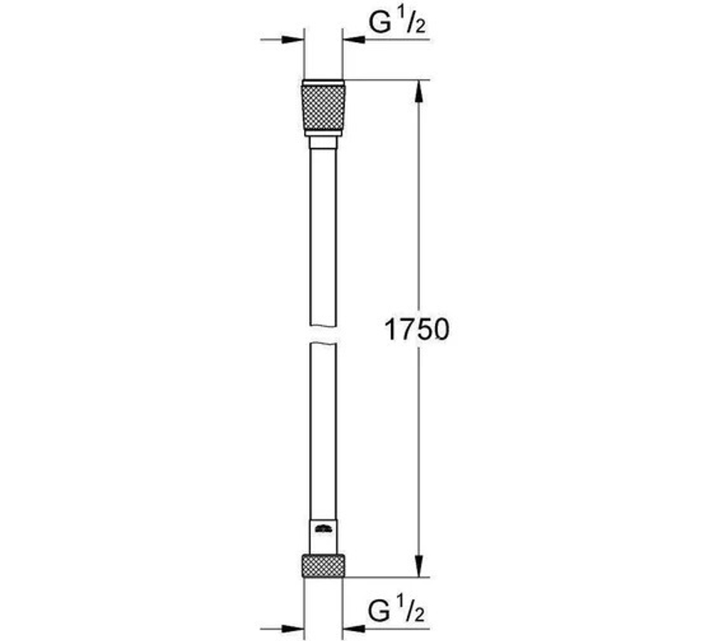 Душевой шланг GROHE Silverflex с защитой от перегибов, 1750 мм, хром (28388000)