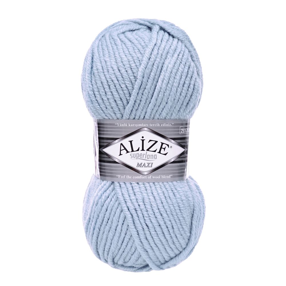 Пряжа Alize (Ализе) Superlana Maxi / уп.5 мот. по 100 г, 100м, 480 светло-голубой A