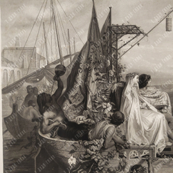 Жандрон Э. О., Леду Ж. Неаполь в XIV веке. Акватинта. Париж, до 1890