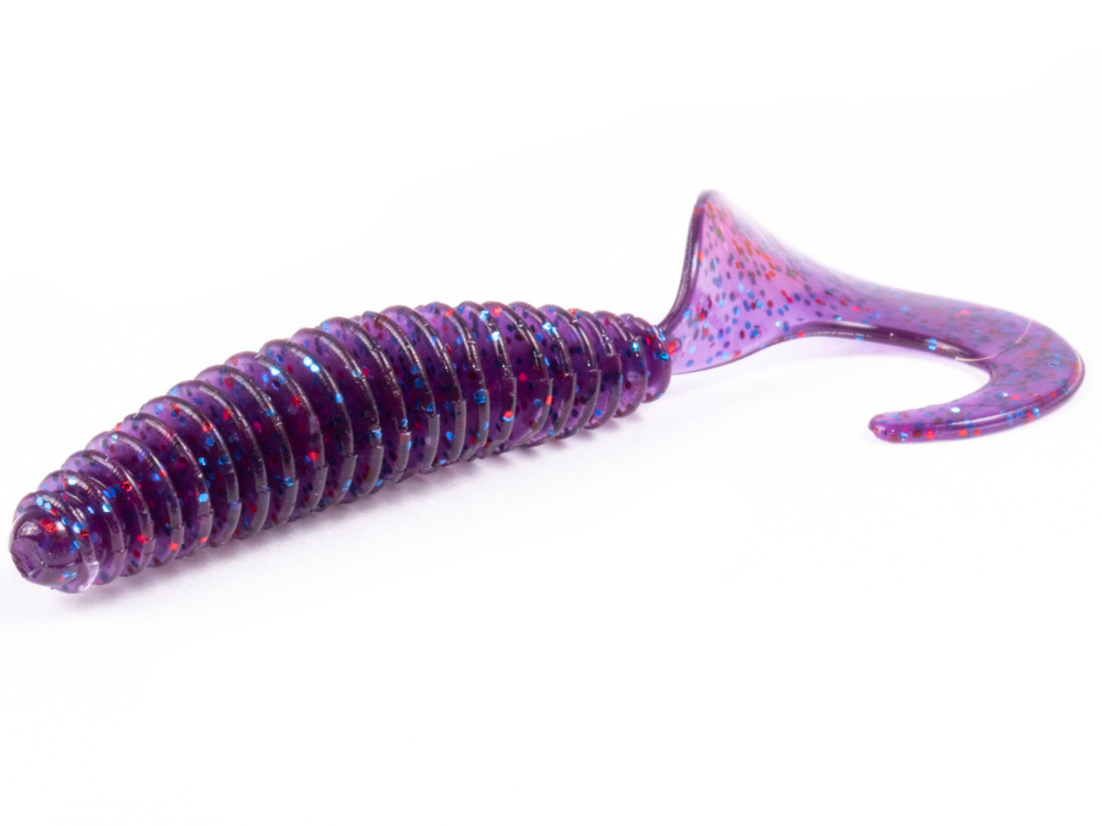 Слаги съедобные искусственные Lucky John ULTRAWORM Curly 4in (100 мм), цвет S63, 5шт.