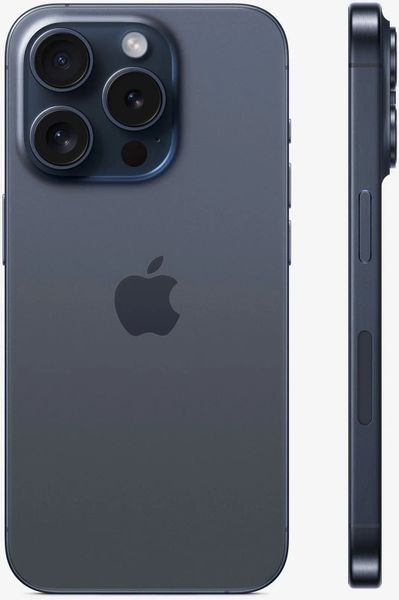 Смартфон Apple iPhone 15 Pro 128 ГБ (nano-SIM и eSIM), Синий титан | Blue Titanium