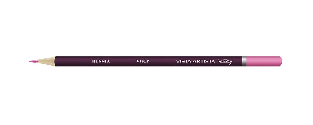 Карандаш цветной художественный заточенный, 6 шт, 303 Розовый (Rose), Vista-Artista Gallery VGCP