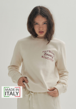 Свитшот Bowery NYC "Physical Education" Fleece Optic White Bordeaux