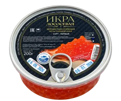 Икра красная кеты, 200г