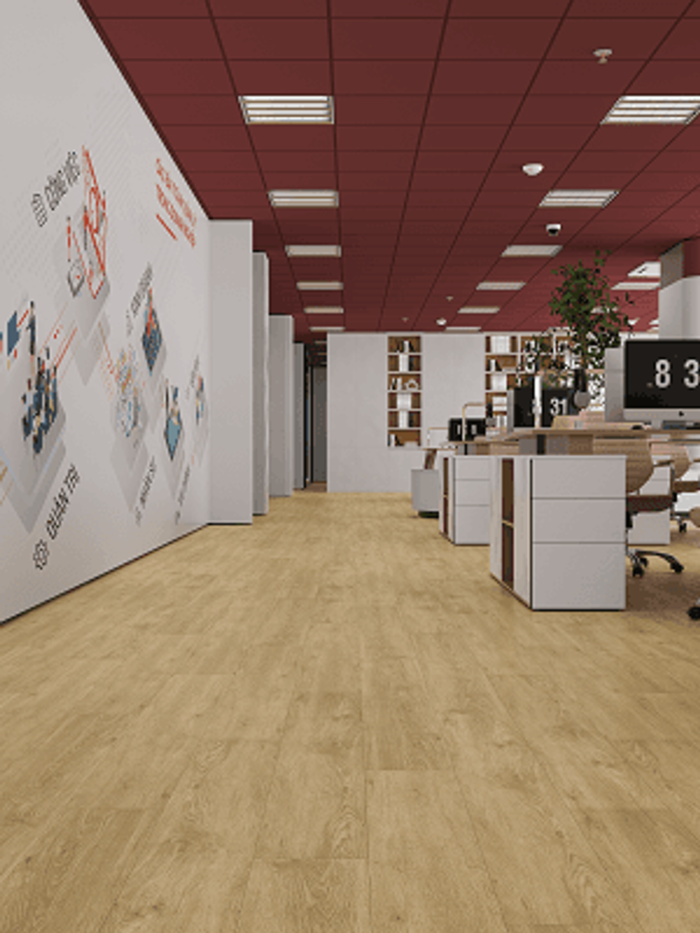 LVT плитка Дуб Ваниль Селект ECO 23-2