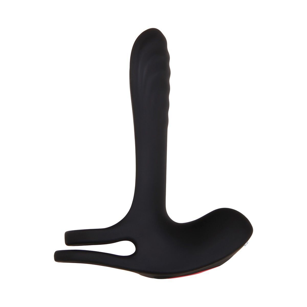 Черная насадка-эректор с пультом ДУ Vibrating Girth Enhancer (Цвет: черный)