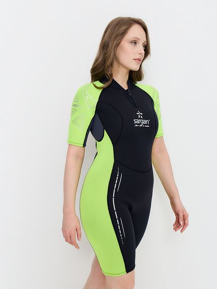 Гидрокостюм Sargan Nero 2.0 Shorty lady 2 мм черно-желтый