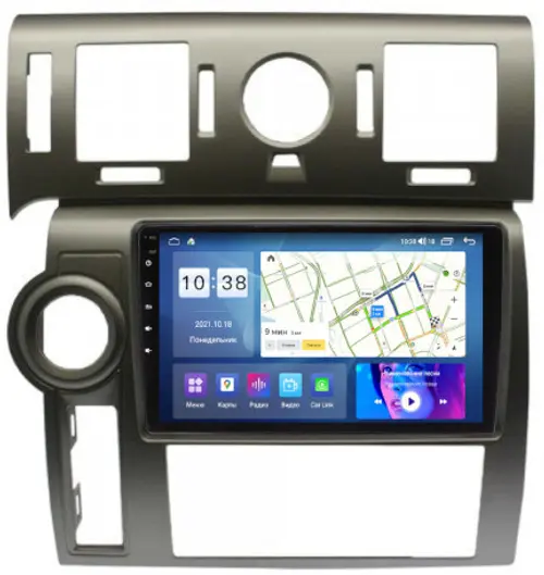 Магнитола для Hummer H2 2002-2009 - Parafar PF040UHD на Android 13, Быстрая, QLED, CarPlay, 4G SIM-слот