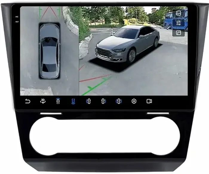 Магнитола для Subaru Levorg 1 VM 2017-2020 (Harman и/или штатный 360) - FarCar BX9-360-9645F3B монитор 9.5" 2K QLED на Android 13, Быстрая, CarPlay, 4G SIM-слот, 4 камеры в комплекте