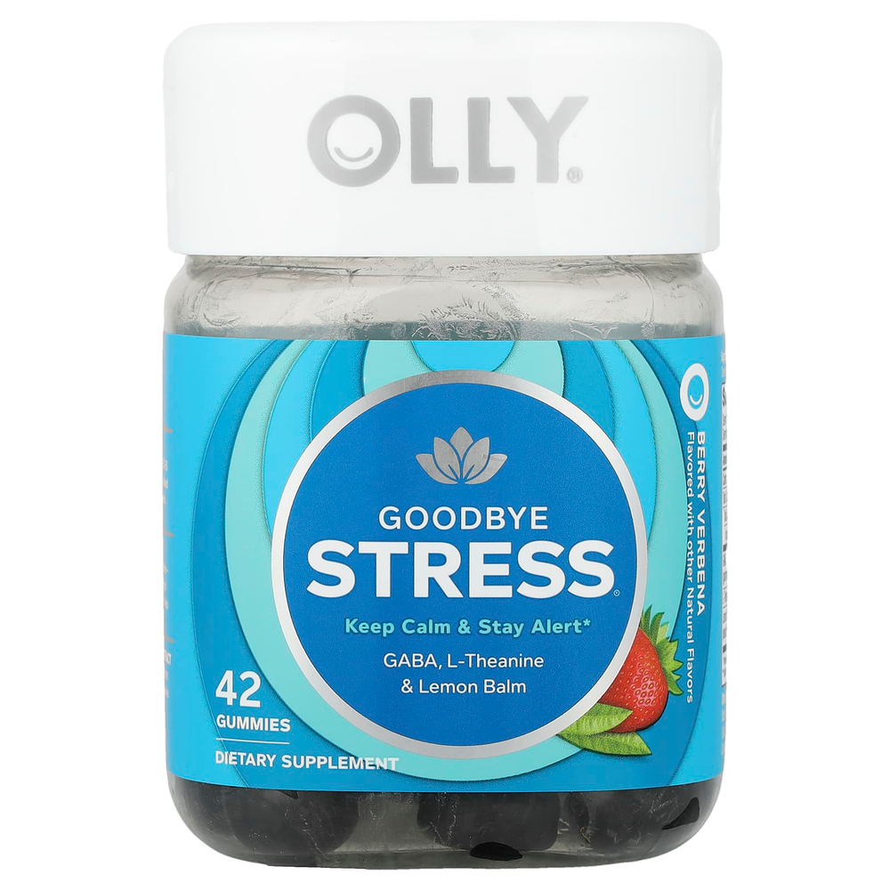 OLLY, Goodbye Stress®, ягоды и вербена, 42 жевательных таблетки