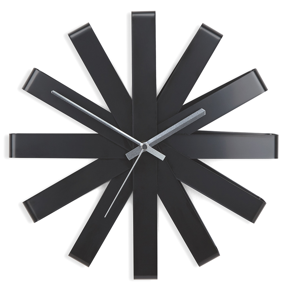Часы настенные Ribbon чёрныe Umbra