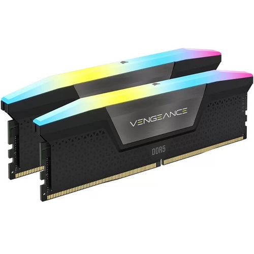 Модуль памяти DIMM DDR5 32Gb, 6000Mhz, 2x16Gb, Corsair Venegance RGB, Black (CMH32GX5M2E6000Z36)