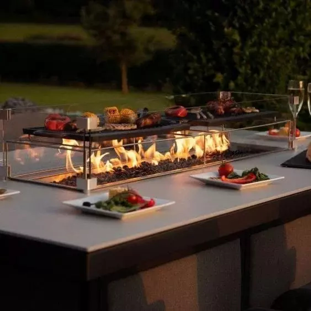 Дровяной гриль-стол Elbrus Grill Монблан 1460 (столешница 2100x1400 мм)