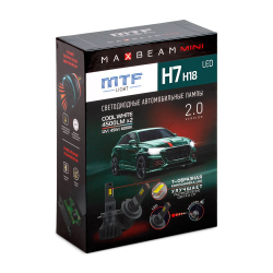 Светодиодные лампы MTF H7/H18 MaxBeam MINI 12V 45W 4500lm 6000K (к-т 2шт.)