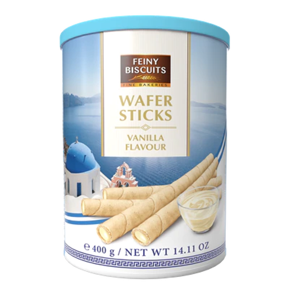 Вафельные трубочки с начинкой с ванильным вкусом ТМ Feiny Biscuits, 400 г