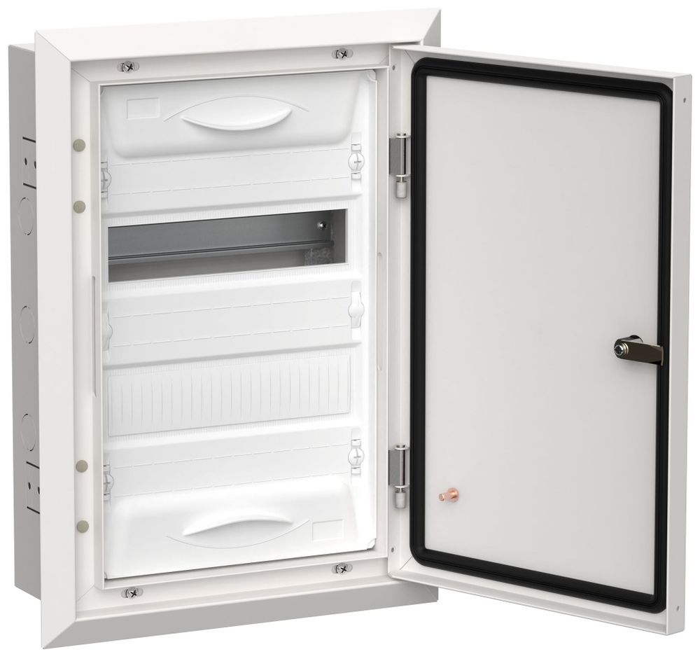 Корпус металлический ЩРВ-24 (1х24) 505х365х130мм IP31 белый (одна дверь) TITAN IEK Корпус металлический ЩРВ-24 (1х24) 505х365х130мм IP31 белый (одна дверь) TITAN IEK