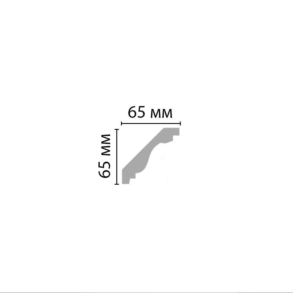 Плинтус потолочный гладкий Decomaster DP-336 65х65х2400мм