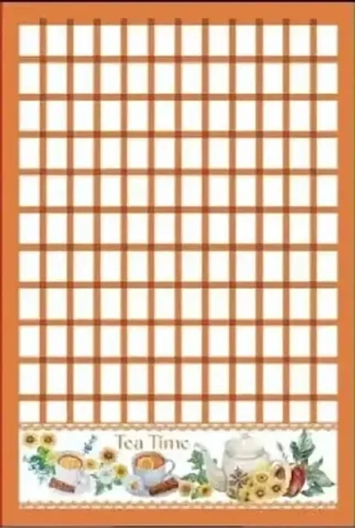 Полотенце кухонное «Клетка - Чай» 40*57 см, цвет оранжевый, микрофибра 200 гр/м2