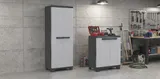 Keter Комплект для хранения:  Хозяйственный шкаф Linear Tall Cabinet + Шкаф хозяйственный Linear Base Cabinet — фото 3