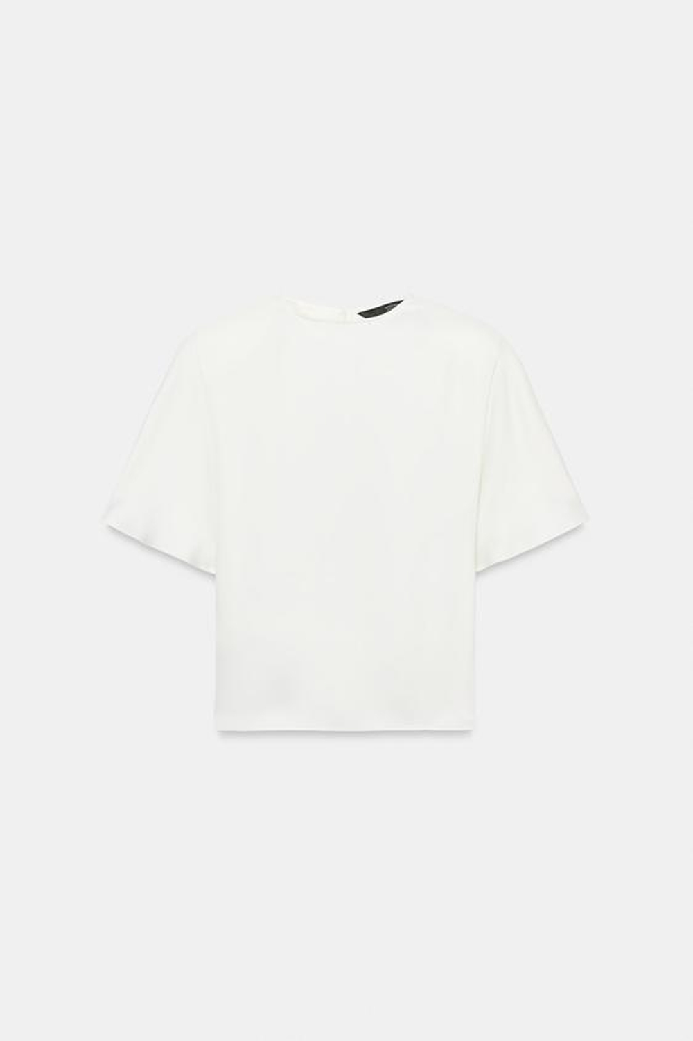 ZARA АТЛАСНЫЙ ТОП С ПОДПЛЕЧНИКАМИ И ЗАВЯЗКАМИ, ЖЕЛТОВАТО-БЕЛЫЙ